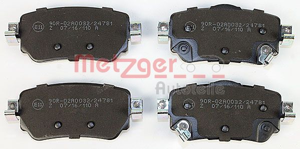 METZGER 1170802 Bremsbelagsatz, Scheibenbremse